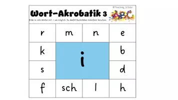 Vorschau - Aufgabenkarten - Wort Akrobatik - Vokale und Umlaute - Seite 3