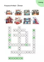 Vista previa - Juegos / Gamificación - Vocabulario "habitación": Crucigrama - página 3