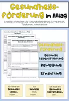 Vorschau - Arbeitsblätter - Gesundheitsförderung im Alltag - Deckblatt