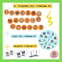 Vista previa - Tarjetas / Manipulativos - EL GUSANO DEL FONEMA F - Portada