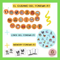 Vista previa - Tarjetas / Manipulativos - EL GUSANO DEL FONEMA F - Portada