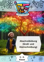 Vorschau - Arbeitsblätter - Arbeitsblatt: Abschreibübung - Groß- und Kleinschreibung 📝💡 mit Lösungen zur Selbstreflexion - Deckblatt