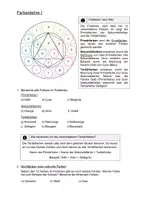 Vorschau - Unterrichtsreihen - Künstlerisches Projekt: Inseln der Natur -> Farbenlehre - Deckblatt