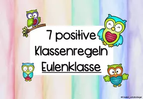 Vorschau - Merkblätter - Klassenregeln Eulenklasse - Deckblatt