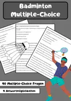 Vorschau - Arbeitsblätter - 40 Multiple-Choice-Fragen zum Thema Badminton - Deckblatt