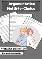 Vorschau - Arbeitsblätter - 40 Multiple-Choice-Fragen zum Thema Argumentation im Fach Deutsch - Deckblatt