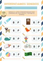 Vista previa - Hojas de trabajo - CONCIENCIA FONOLÓGICO B-P - página 3