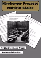 Vorschau - Arbeitsblätter - 40 Multiple-Choice-Fragen zum Thema Nürnberger Prozesse - Deckblatt