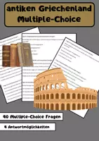 Vorschau - Arbeitsblätter - 40 Multiple-Choice-Fragen zum antiken Griechenland - Deckblatt