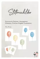 Vorschau - Bildkarten - Stationsschilder Luftballons - Deckblatt