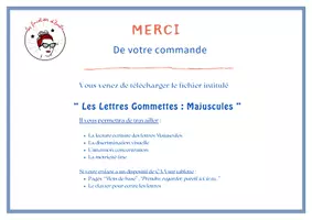 Aperçu - Jeux - Lettres gommettes majuscules et minuscules - Page 2