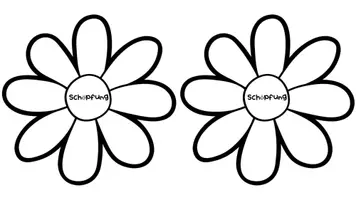 Vorschau - Mal- und Bastelvorlagen - Schöpfungsblume - Deckblatt