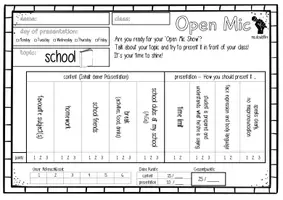 Vorschau - Arbeitsblätter - Open Mic - Mündliche Noten im Englischunterricht (mit 4 Beispielen: free time, food, family, school) - Seite 2
