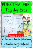 Vorschau - Arbeitsblätter - Punktmalerei – Motive zum Tag der Erde mit Wattestäbchen bedrucken - Deckblatt