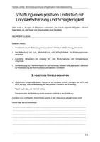 Vorschau - Arbeitsblätter - Gruppenauftrag positives Umfeld, Wertschätzung Schlagfertigkeit - Deckblatt