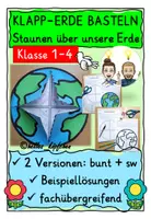 Vorschau - Stundenentwürfe - Staunen über unsere Erde Schreibimpuls - Klapp-Erde basteln - Deckblatt