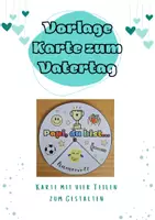 Vorschau - Anderer Materialtyp - Vorlage für Karte zum Vatertag - Deckblatt
