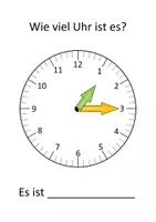 Vorschau - Arbeitsblätter - Wie viel Uhr ist es? (Viertel nach / Halb / Viertel vor) - Seite 1