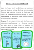 Vorschau - Stundenentwürfe - Impulskarten mit Umwelttipps – Umwelt und Nachhaltigkeit fachübergreifend Tag der Erde / Earth Day - Seite 1