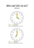 Vorschau - Arbeitsblätter - Wie viel Uhr ist es? (volle Stunden) - Deckblatt