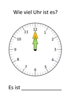 Vorschau - Arbeitsblätter - Wie viel Uhr ist es? (volle Stunden) - Seite 1