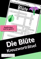 Vorschau - Arbeitsblätter - Kreuzworträtsel zum Aufbau der Blüte - Deckblatt