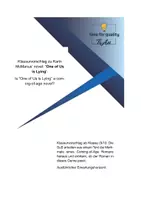 Vorschau - Arbeitsblätter - Klausurvorschlag - Karin MacManus novel "One of us is lying" as a coming of age novel? - Deckblatt