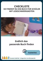 Vorschau - Poster - Checkliste Buch für Schüler mit einer LRS - Deckblatt