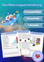 Vorschau - Arbeitsblätter - Bevölkerung - Gesamte Einheit mit Klassenarbeit (Arbeitsblätter & PowerPoint) - Seite 1
