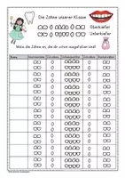 Vorschau - Arbeitsblätter - Zähne Dokumentation Milchzähne Gebisse Mein Zahnpass - Seite 3