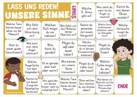Vorschau - Spiele - Unsere Sinne Grundschule Sachunterricht Lass uns reden Spiel - Seite 1