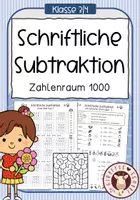 Vorschau - Arbeitsblätter - Schriftliche Subtraktion Zahlenraum 1000 – Arbeitsheft (Klasse 3/4) - Deckblatt