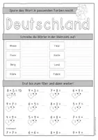 Vorschau - Anderer Materialtyp - Deutschland für die 1. Klasse (doppelseitige Kopiervorlage) - Seite 1