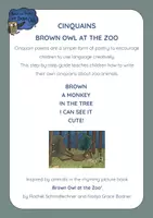 Aperçu - Apprentissages en autonomie - Brown Owl at the Zoo - Let's Write Cinquain Poems! - Page de couverture