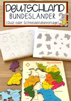 Vorschau - Quiz - Deutschland - Bundesländer (Quiz oder Schneideklebevorlage) - Deckblatt