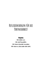 Vorschau - Fördermaterial/Inklusion - Reflexion der Partnerarbeit - Deckblatt