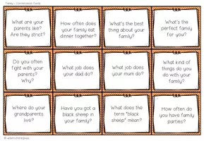 Vorschau - Stationenlernen - Family - Conversation Cards - Seite 3