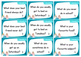 Vorschau - Spiele - Stop and Swap: Simple Present (daily activities, adverbs of frequency) Warm-Up-Übung - Seite 3