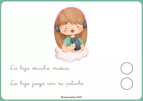 Vista previa - Hojas de trabajo - Oraciones sencillas y comprensión para pequeños lectores y escritores - página 3
