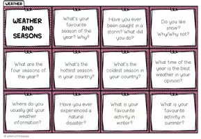 Vorschau - Stationenlernen - Weather and Seasons - Conversation Cards - Seite 2