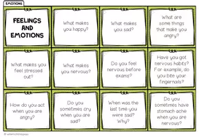 Vorschau - Stationenlernen - Feelings and Emotions - Conversation Cards - Seite 2