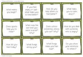 Vorschau - Stationenlernen - Feelings and Emotions - Conversation Cards - Seite 3