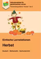 Vorschau - Arbeitsblätter - 24 einfache Lernstationen: Herbst (Deutsch – Mathematik – Sachunterricht) - Seite 1
