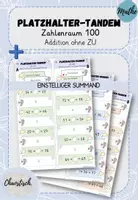 Vorschau - Aufgabenkarten - Tandemaufgaben ZR 100 - Platzhalter | Addition ohne ZÜ (leicht) - Deckblatt