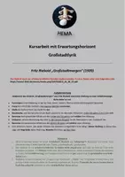 Vorschau - Klassenarbeiten - Großstadtlyrik KA mit EWH "Großstadtmorgen" F. Riebold (GK 9) - Deckblatt