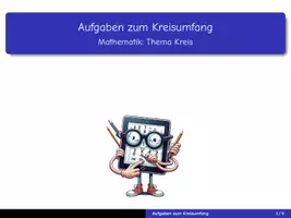 Vorschau - Arbeitsblätter - Aufgaben zum Kreisumfang für das Tablet - Seite 1