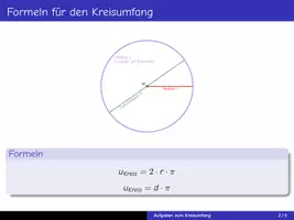 Vorschau - Arbeitsblätter - Aufgaben zum Kreisumfang für das Tablet - Deckblatt