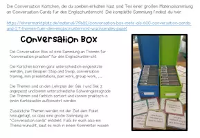 Vorschau - Stationenlernen - Giving opinion - Conversation Cards - Seite 1