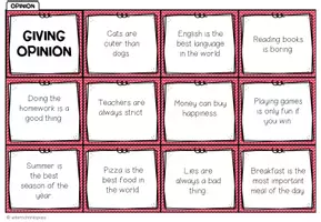Vorschau - Stationenlernen - Giving opinion - Conversation Cards - Seite 2