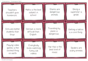 Vorschau - Stationenlernen - Giving opinion - Conversation Cards - Seite 3